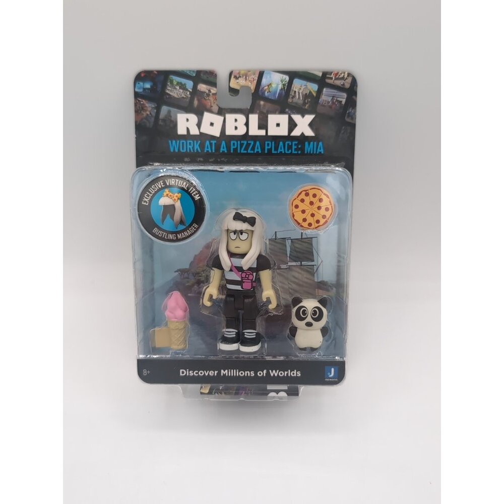 Roblox Work at a Pizza Place: Mia Figure | Collectible Toy with Accessories